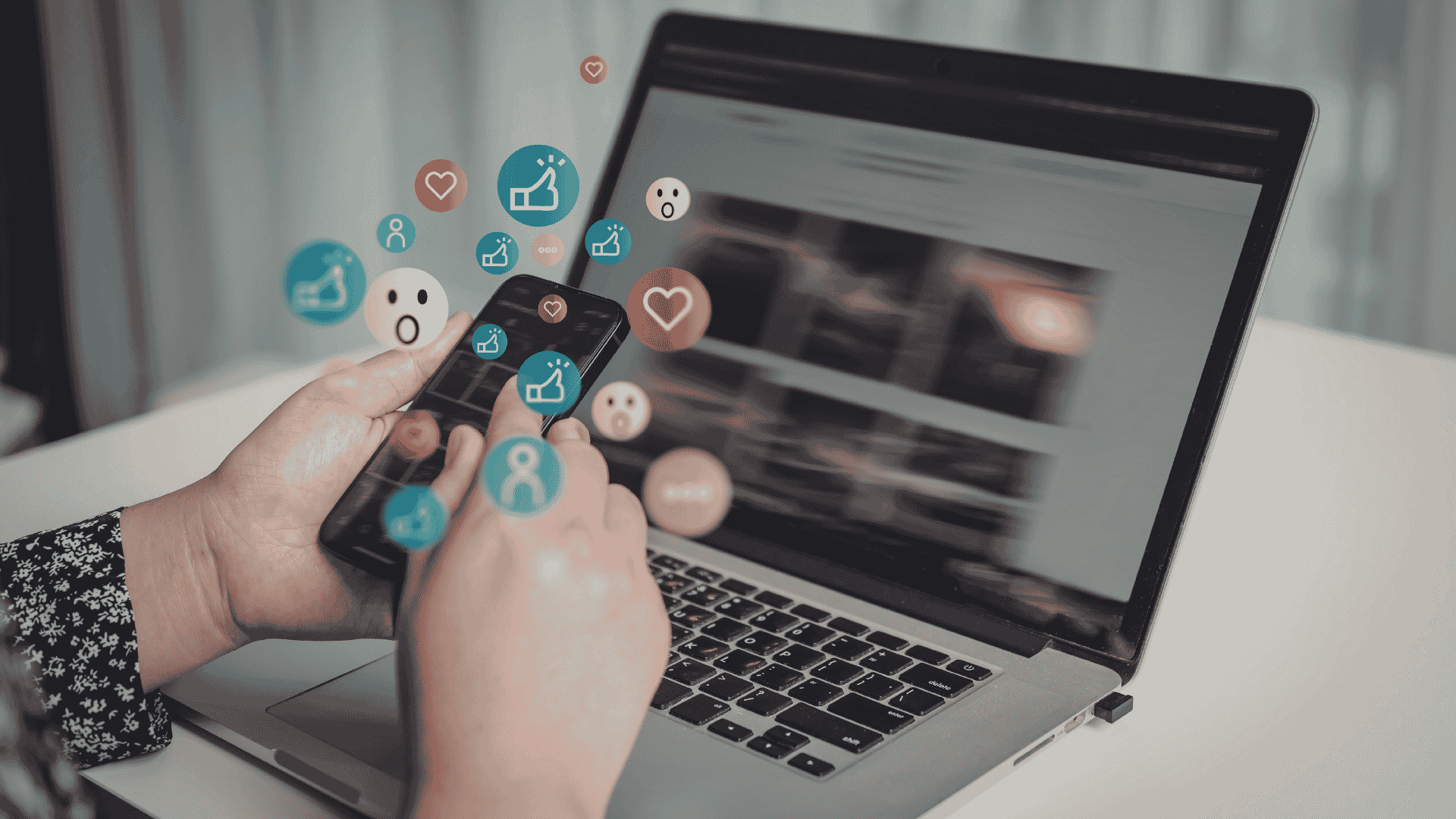 Nexona social media management dashboard on mobile device
